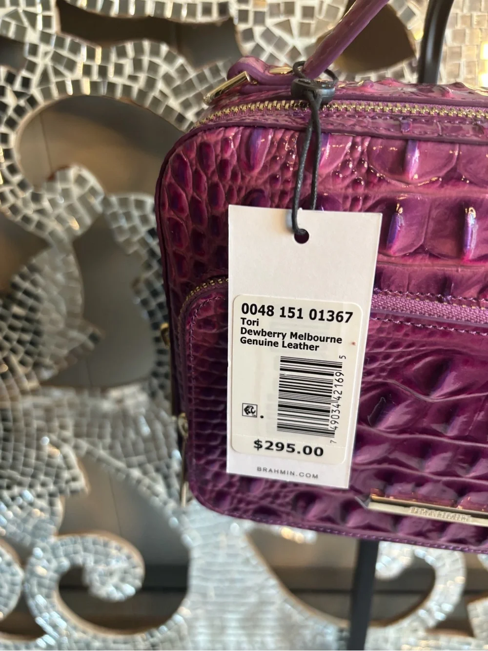 💕Brahmin Tori Dewberry Leather Top-Handle Bag‎
